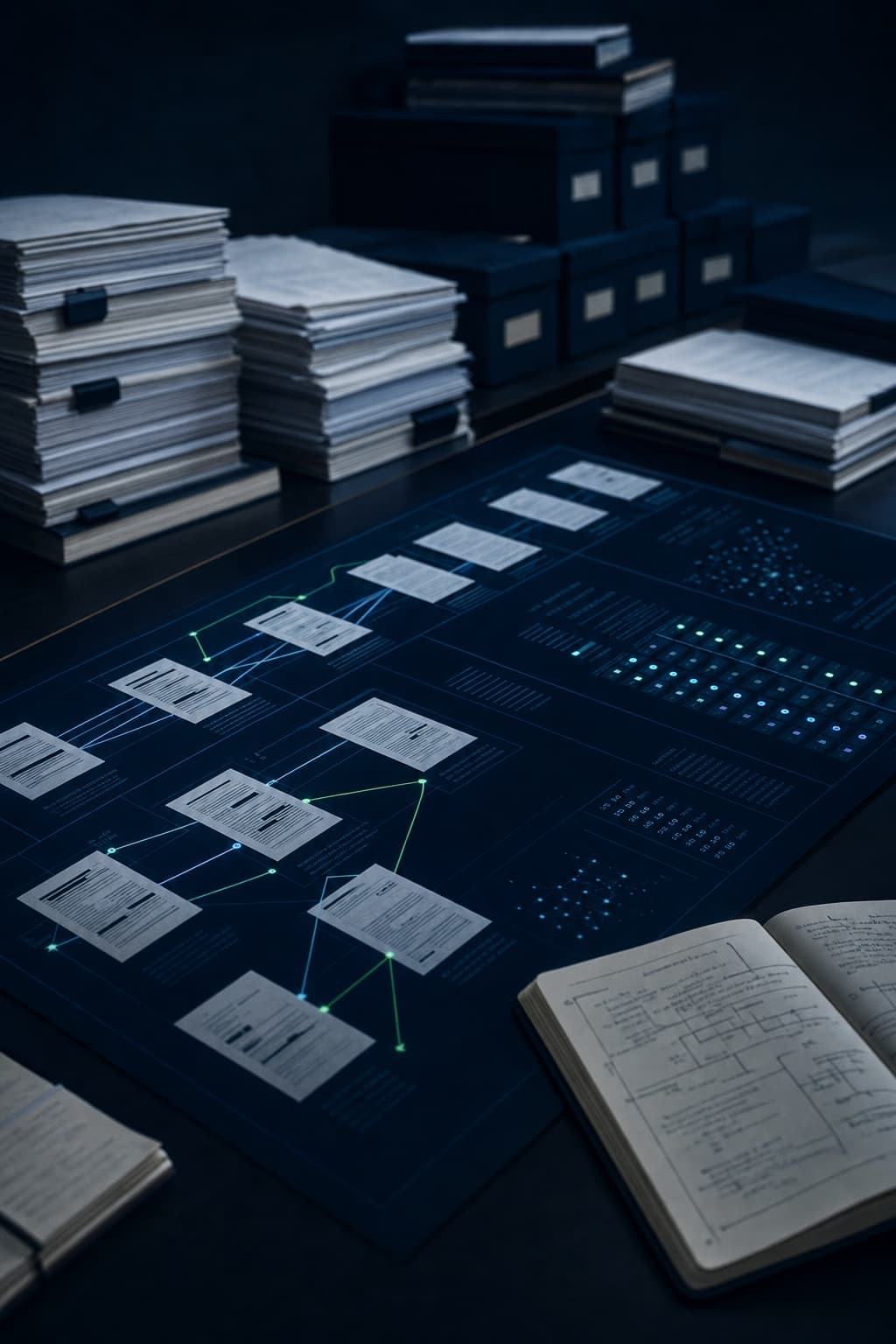 Editorial visual representing early GPT-3 legal evidence reasoning work