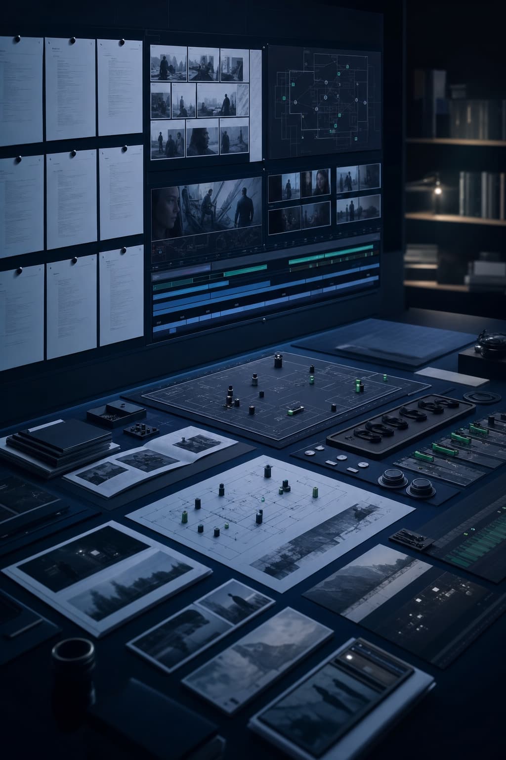 Editorial visual representing the Slate AI filmmaking workspace